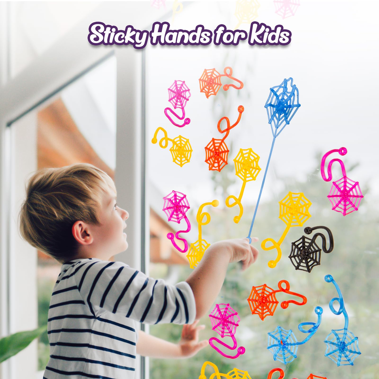DODOLOL Easter basket stuffer spider web toys for kids.