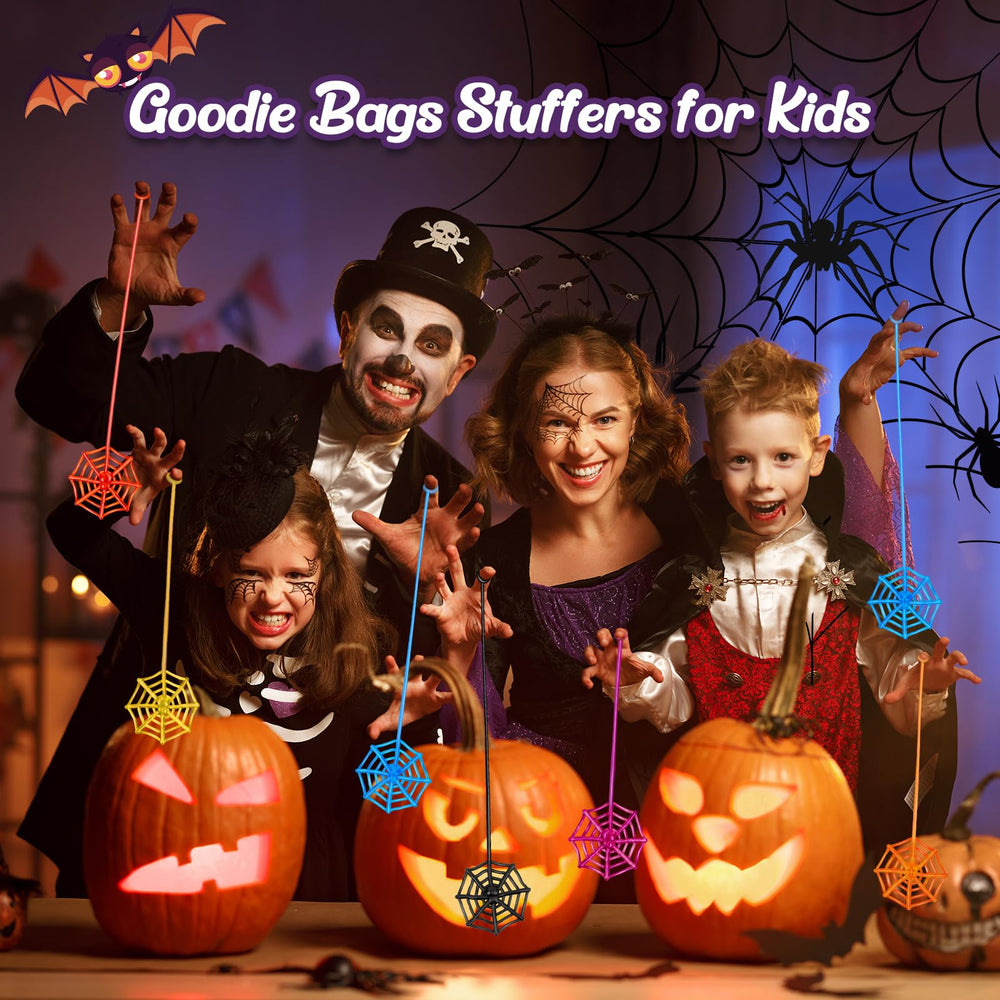 DODOLOL Halloween party favors – spider web sticky hands fun.