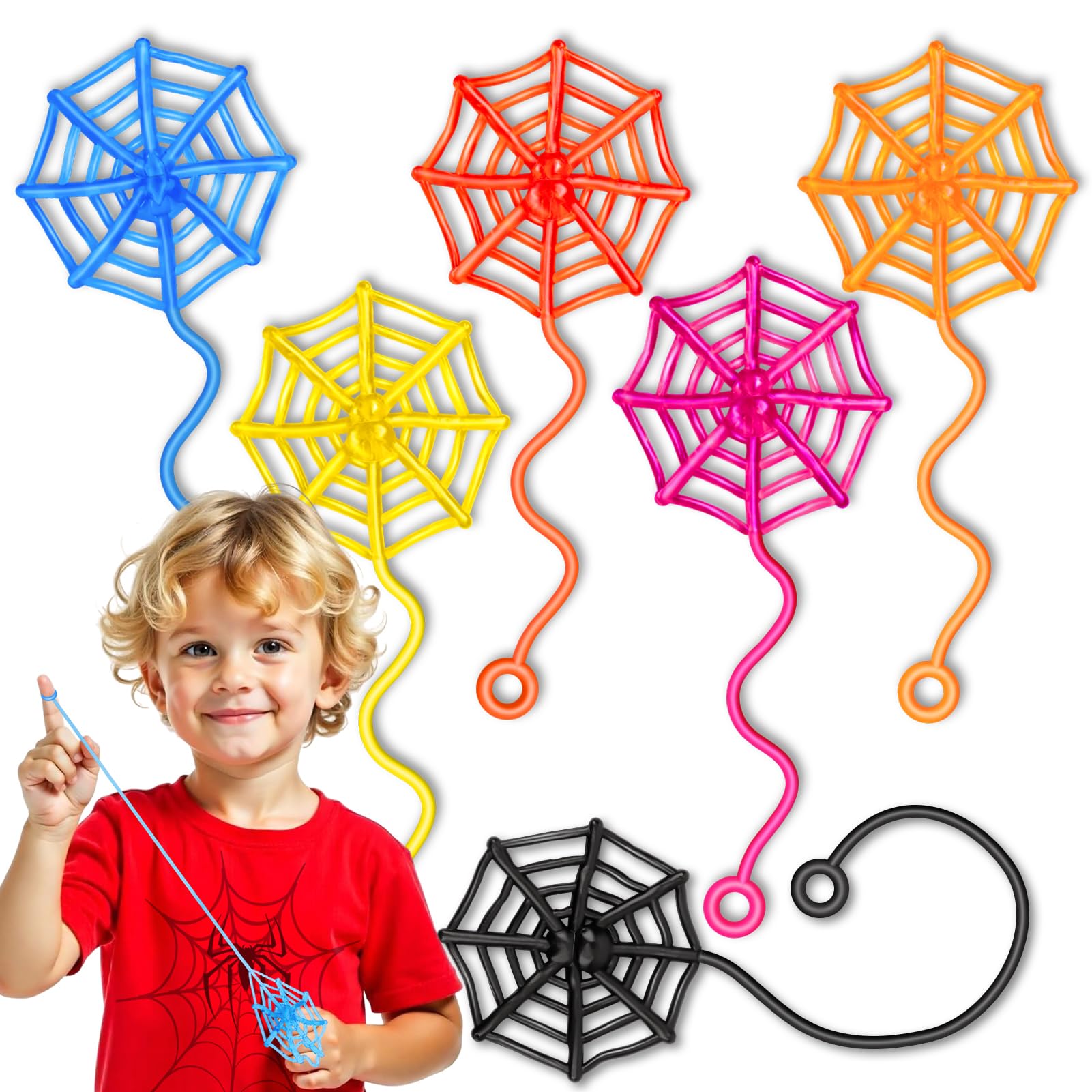DODOLOL sticky hands spider web 30pc for party favors and prizes.