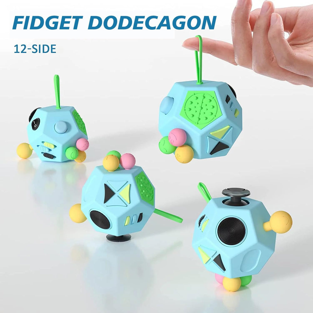 DoDoMagxanadu fidget dodecagon cube blue sky top view portable stress relief