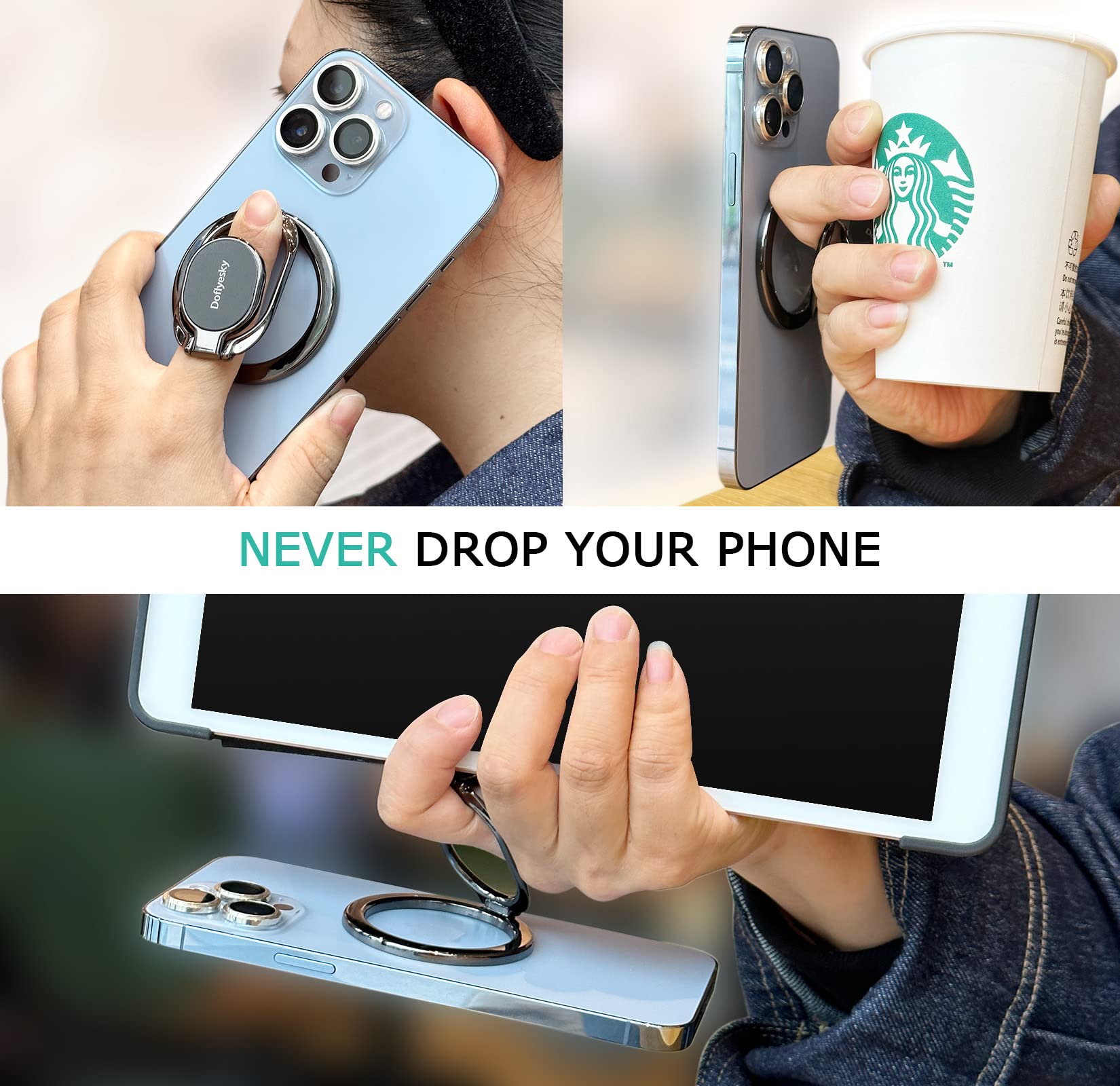 Doflyesky versatile use in kitchen, office, gym for hands-free viewing or calls
