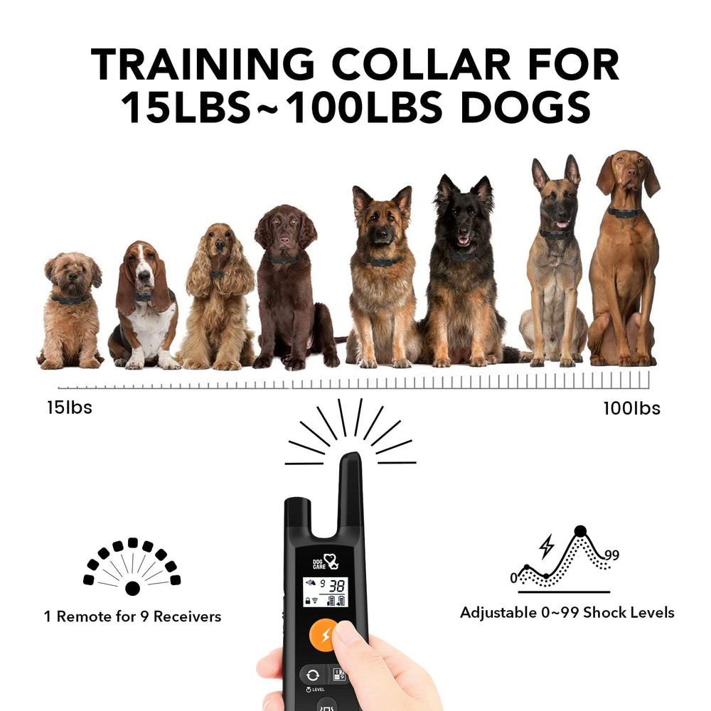 DOG CARE adjustable collar fits dogs 15–100 pounds securely