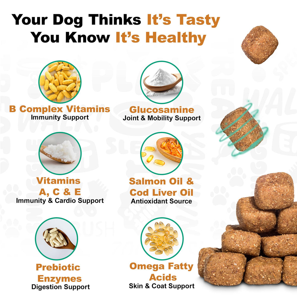 Doggie Dailies for all breeds soft chews suited to all dog sizes.