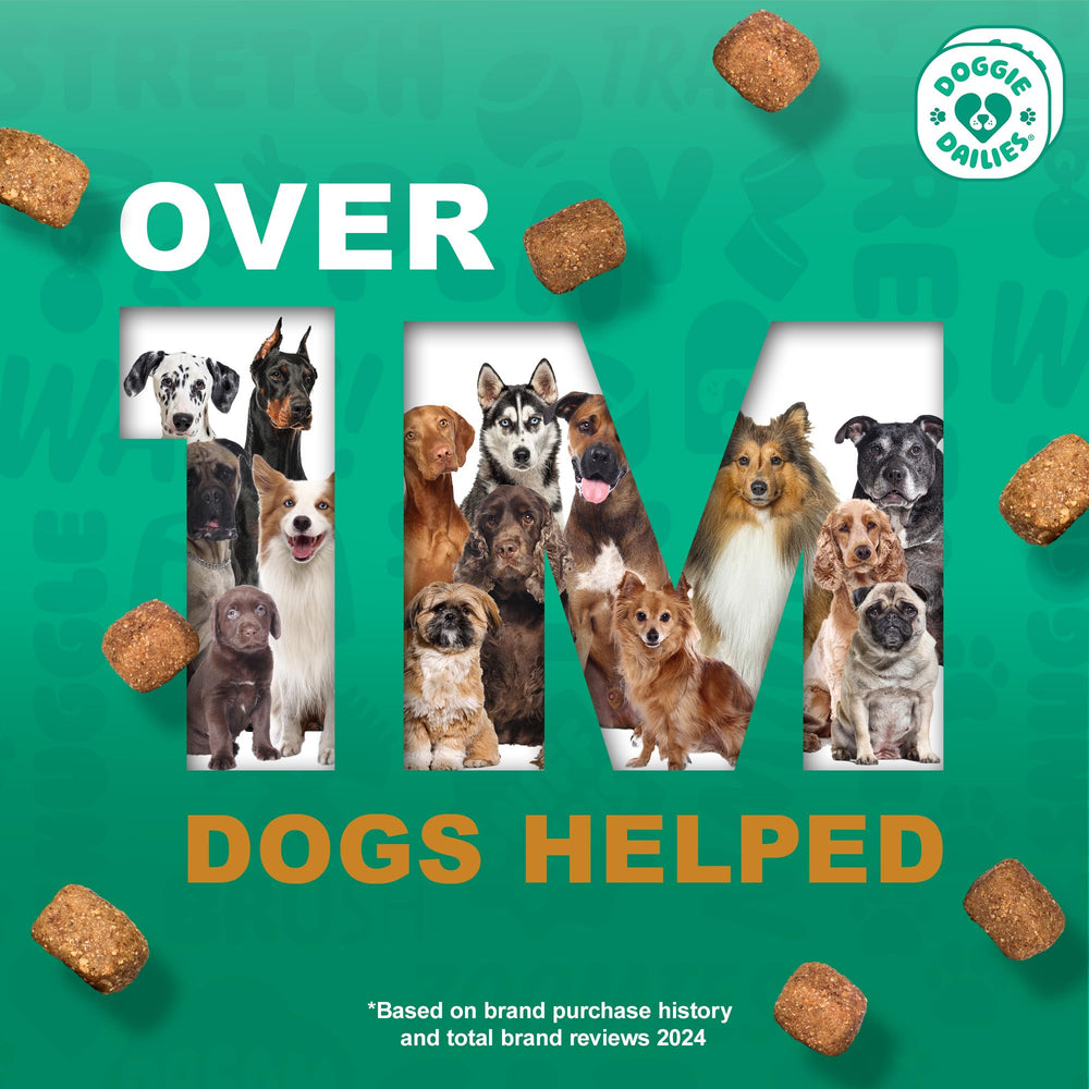 Doggie Dailies palatable dog chews widely accepted by picky dogs.