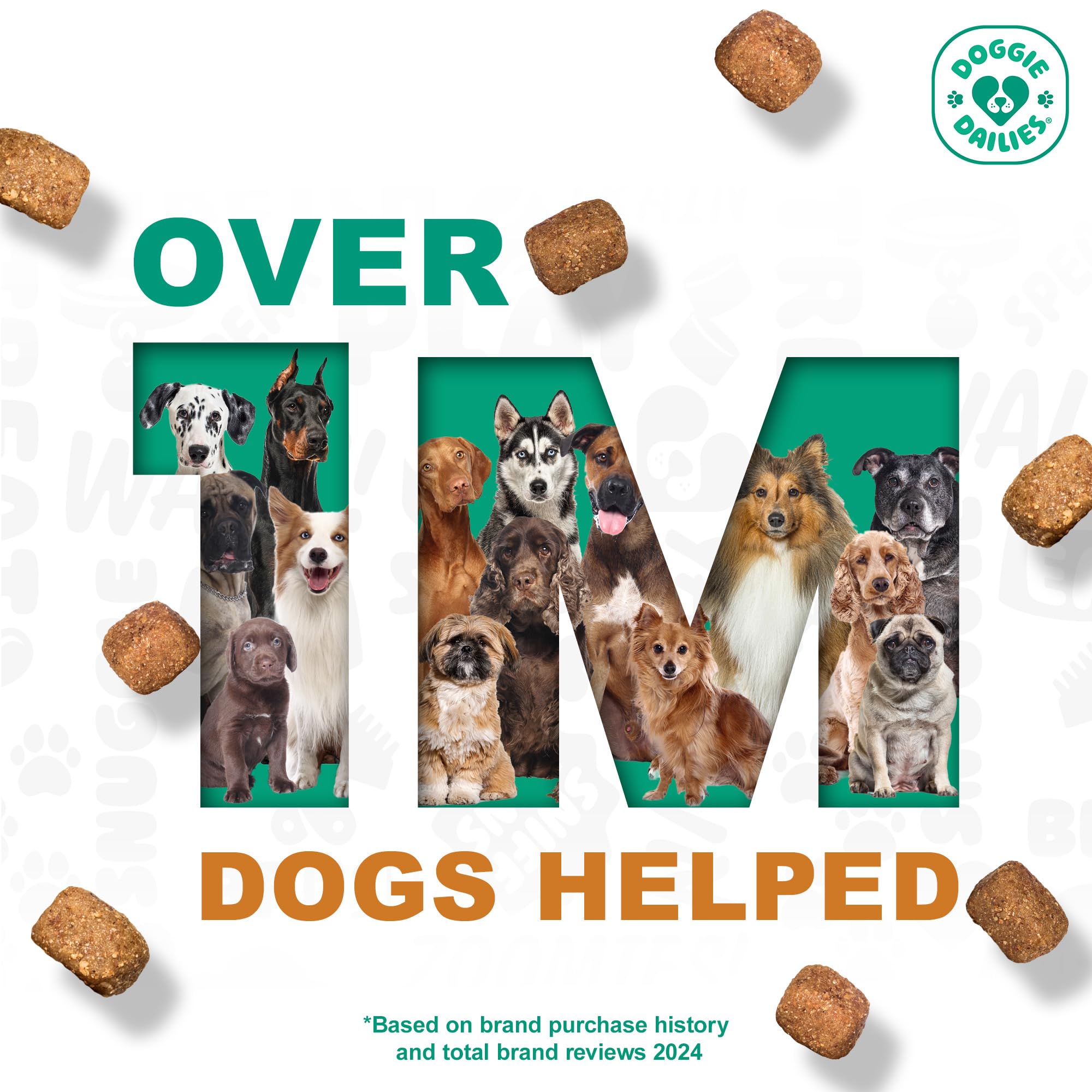 Doggie Dailies peanut butter flavor soft chews for easy daily supplementation.