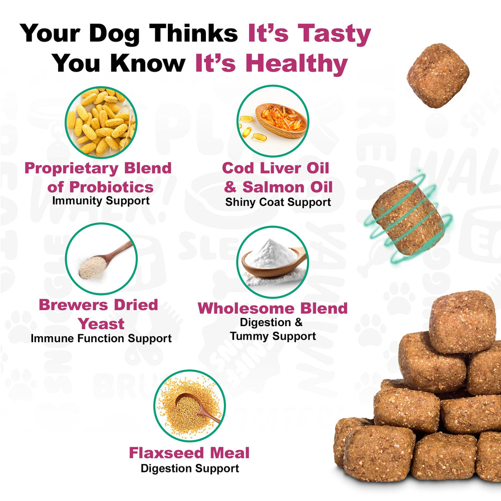 Ingredients list for Doggie Dailies Probiotics highlighting probiotic strains