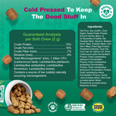 Serving dish with Doggie Dailies Probiotics chews for daily use