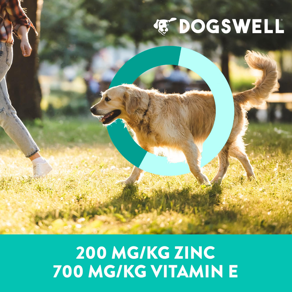 DOGSWELL Grain-free jerky with no artificial colors keeps ingredients clean.