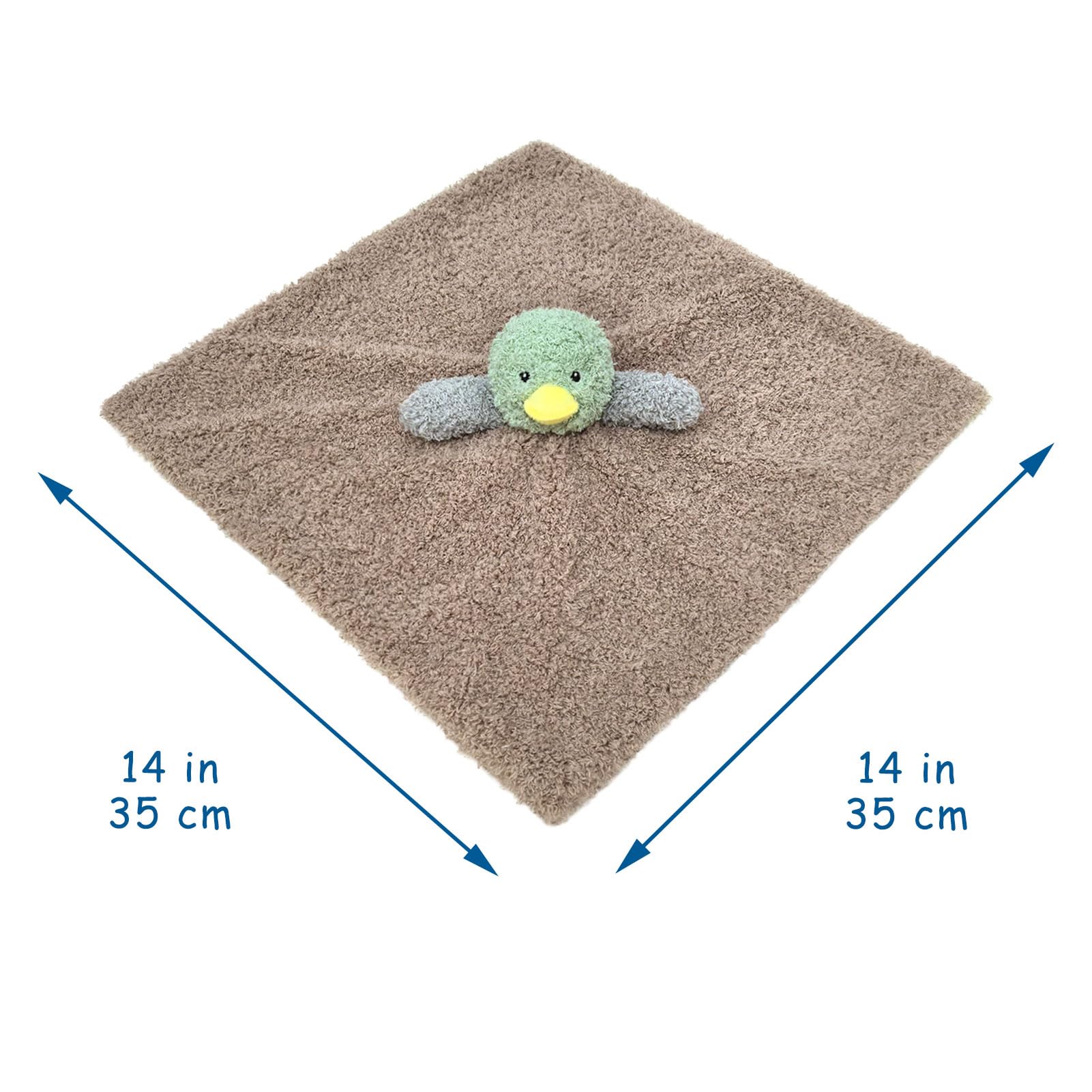 Doindute plush green duck security blanket comforts little ones