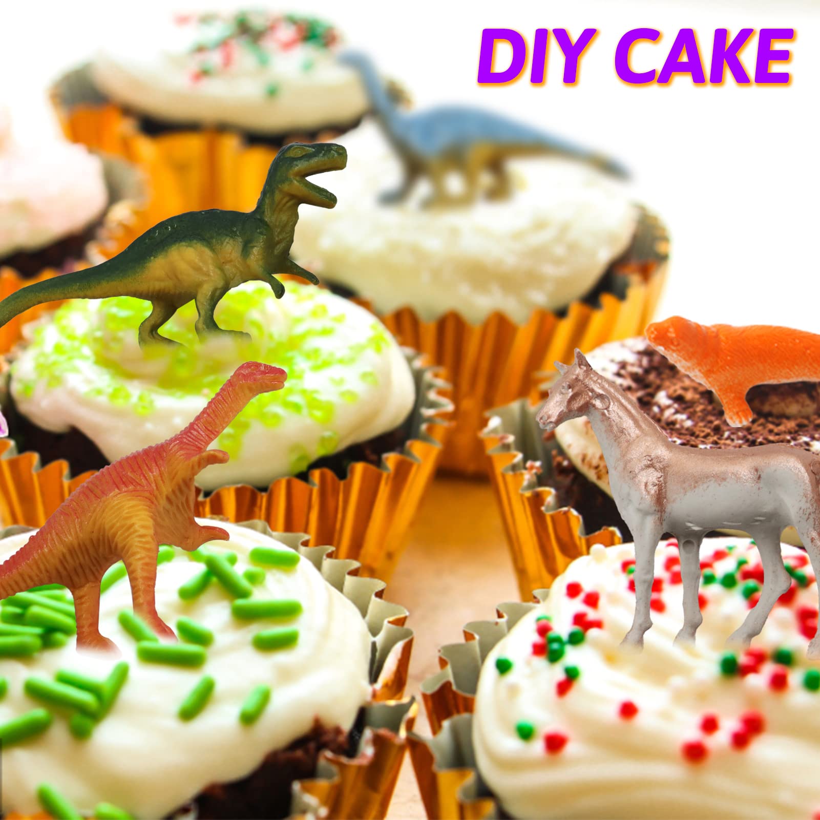 DOITEM animal toppers for cupcakes and party favors boost celebration flair