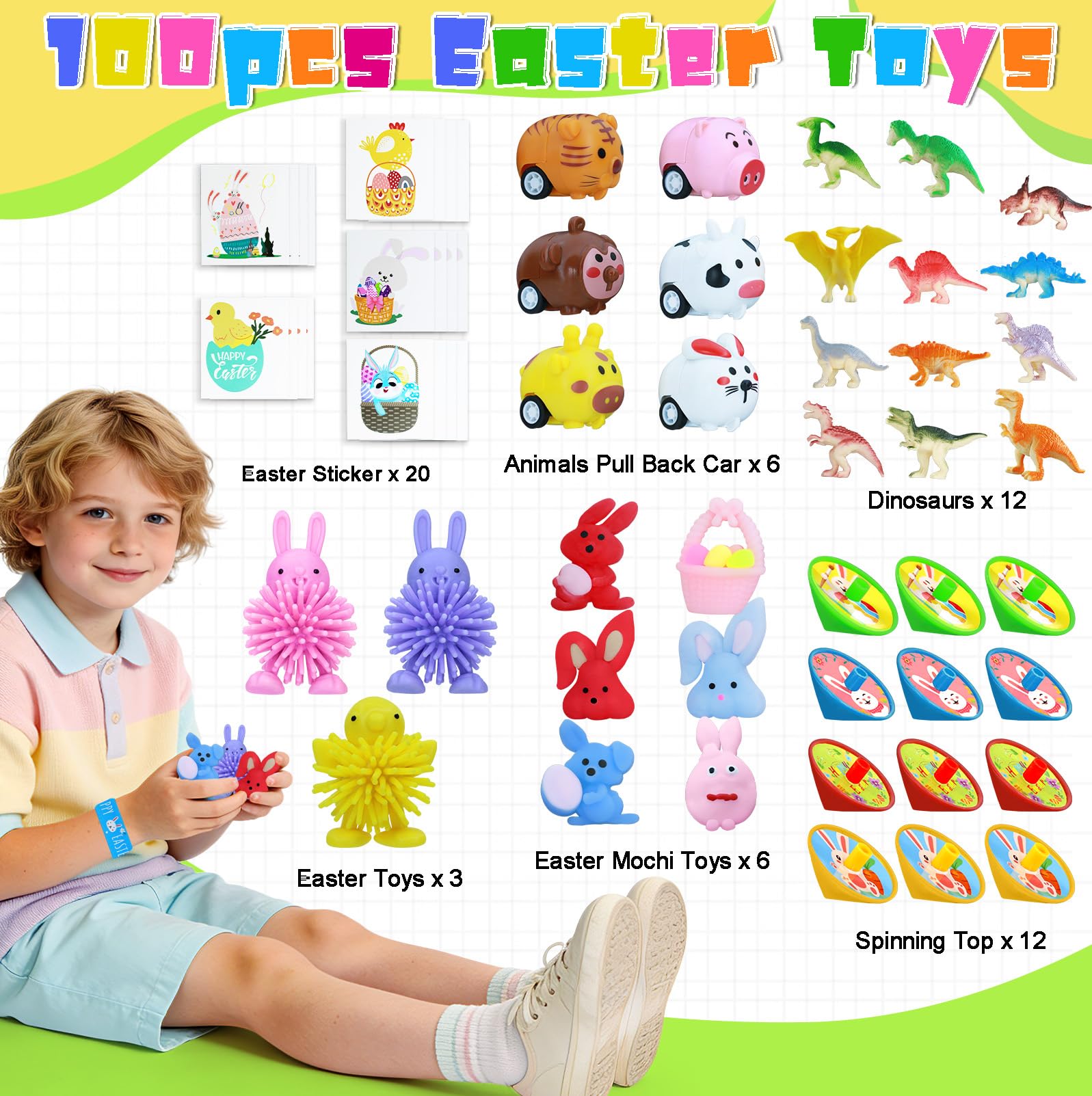 Dokeawo pull-back cars as quick, playful prizes for egg hunts and classrooms