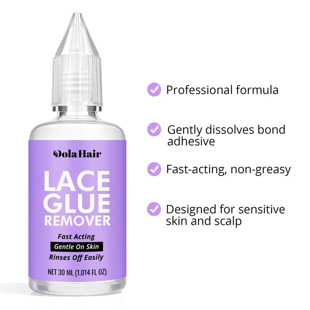 Dolahair application drying panel highlights clear bond as it dries.