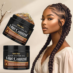 Applying Dolahair Edge Control to smooth edges for a polished look.