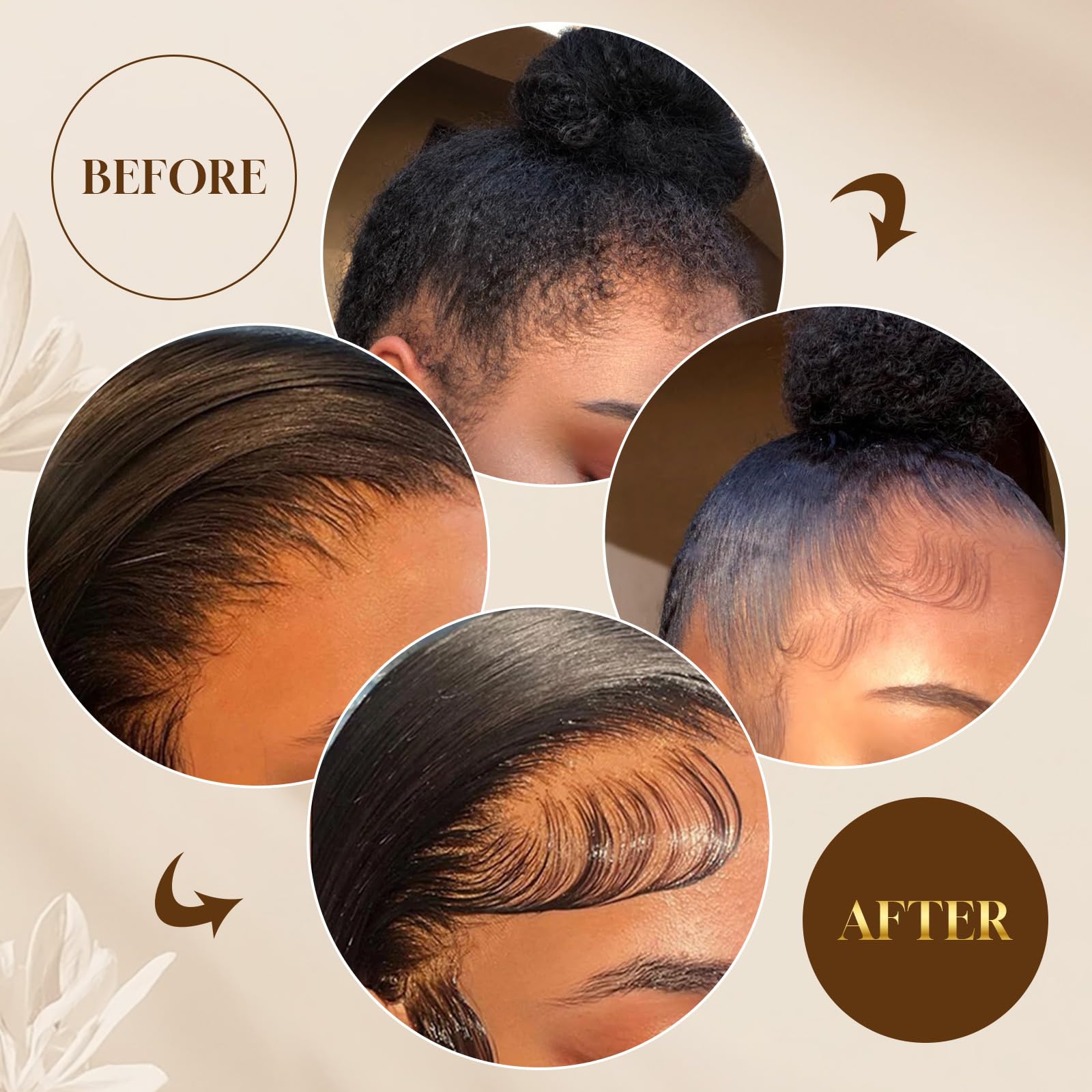 Dolahair Edge Control on braids for sleek, defined sections.