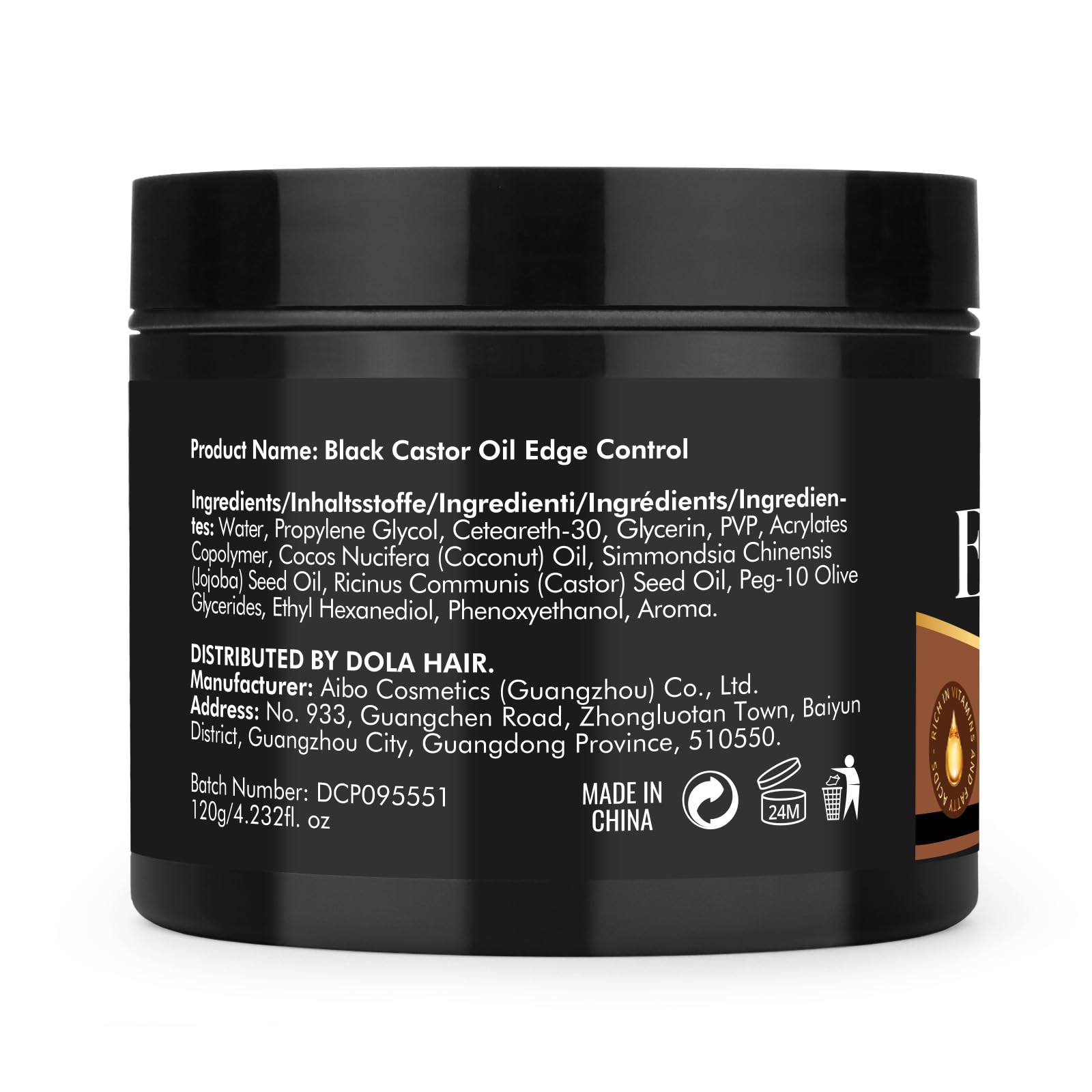 Dolahair Edge Control brush included for easy application.
