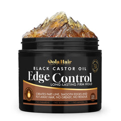 Dolahair Edge Control Gel jar front view for a non-greasy, all-day hold.