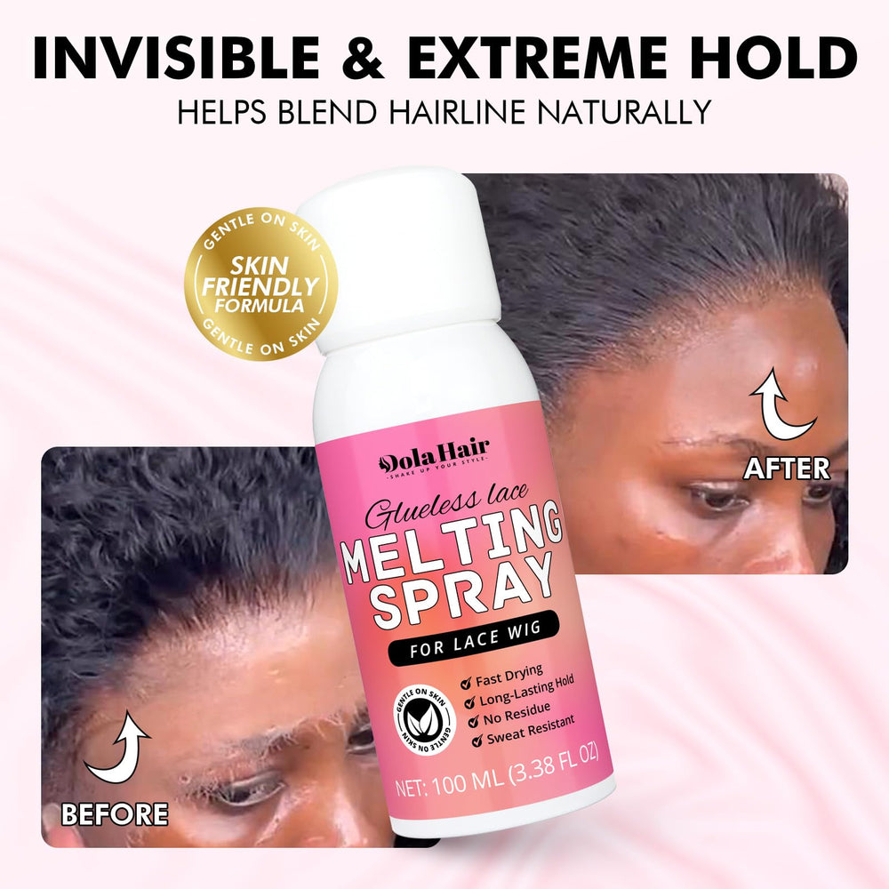 Dolahair lace bonding preview shows quick hold and edge protection.