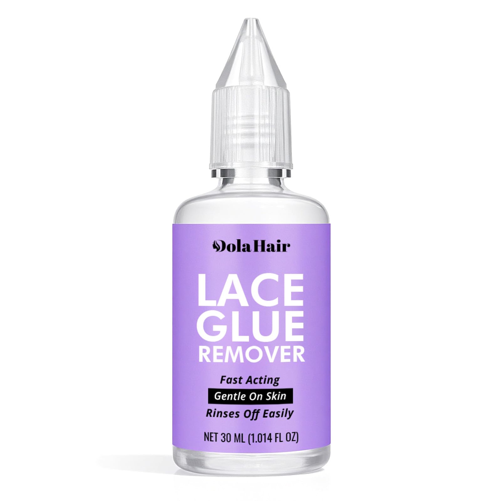 Dolahair Lace Glue Remover bottle pour demonstrates easy application for adhesive removal.