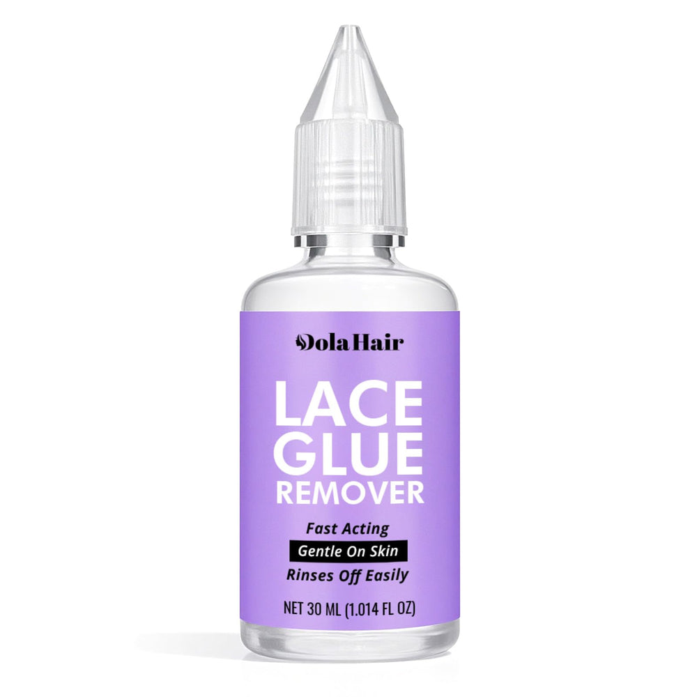 Dolahair Lace Glue Remover bottle pour demonstrates easy application for adhesive removal.