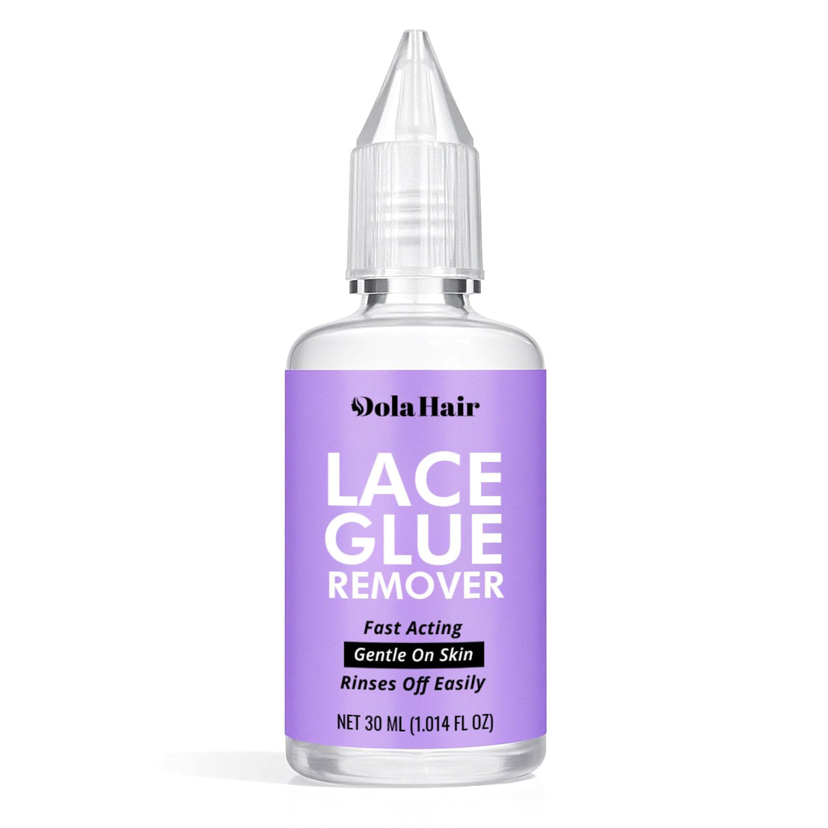Dolahair Lace Glue Remover bottle pour demonstrates easy application for adhesive removal.