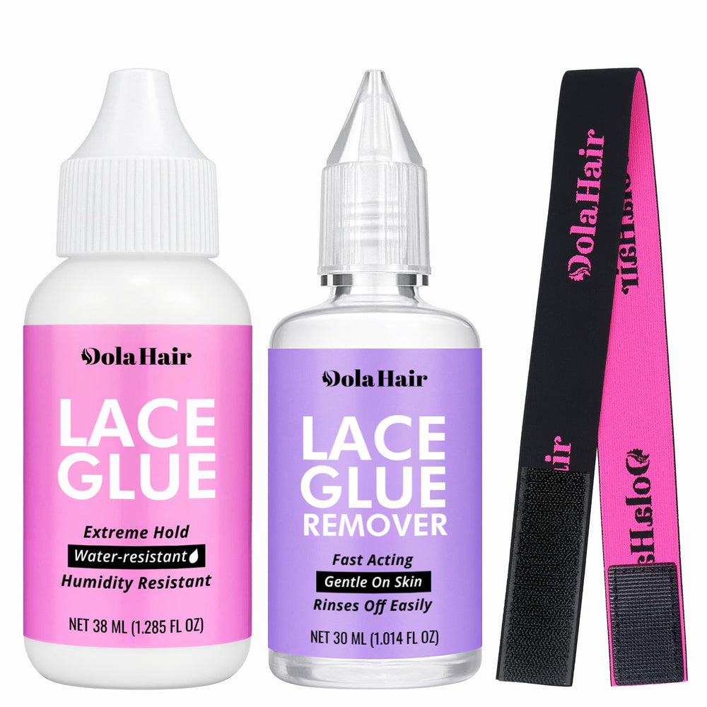 Dolahair lace wig glue bottle provides a strong, discreet bond for lace fronts.