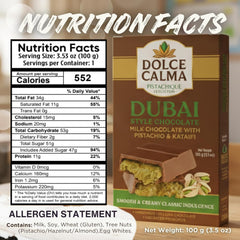 Dolce Calma pistachio detail on Dubai milk bar adds satisfying crunch