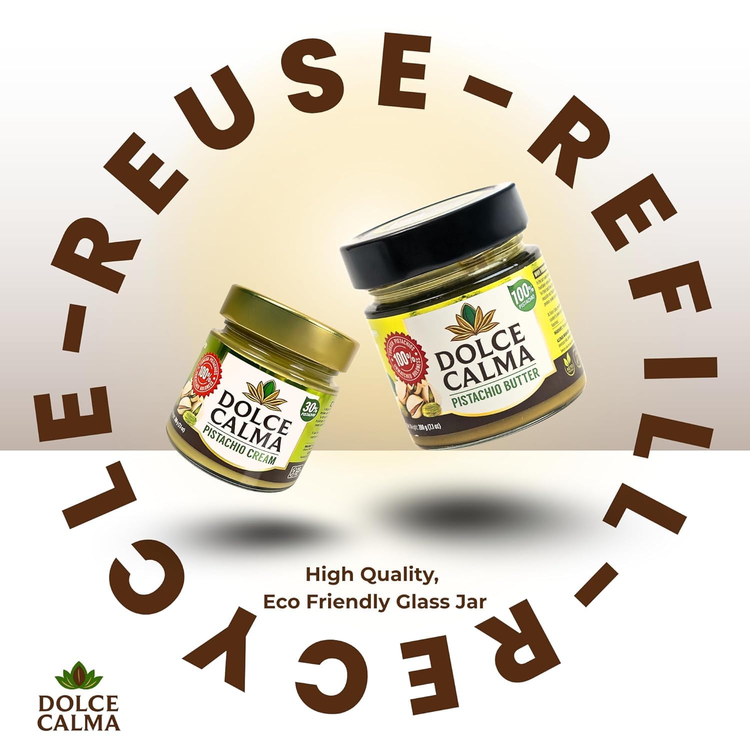 Dolce Calma pistachio cream spread on toast for a lux morning treat