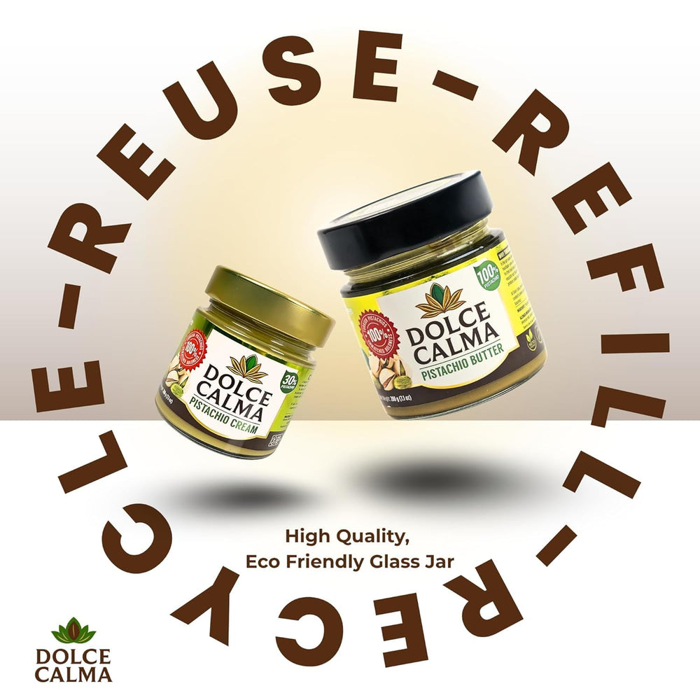 Dolce Calma pistachio cream spread on toast for a lux morning treat