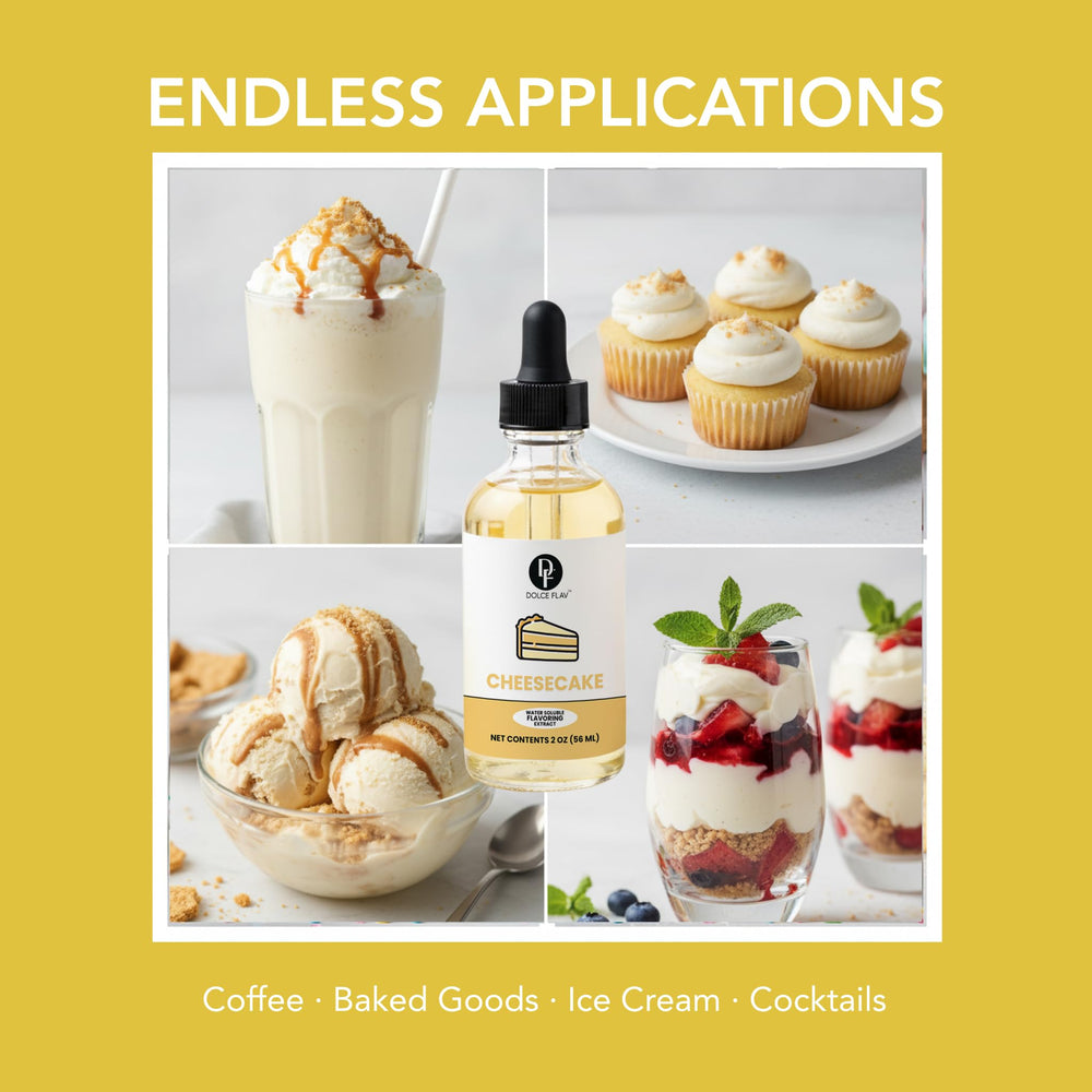 Frosting application using Dolce Flav Cheesecake Extract on cupcakes