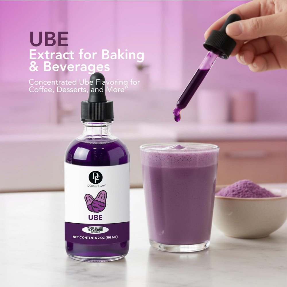 Dolce Flav Purple Ube Extract American-made label highlighting quality and Kosher status