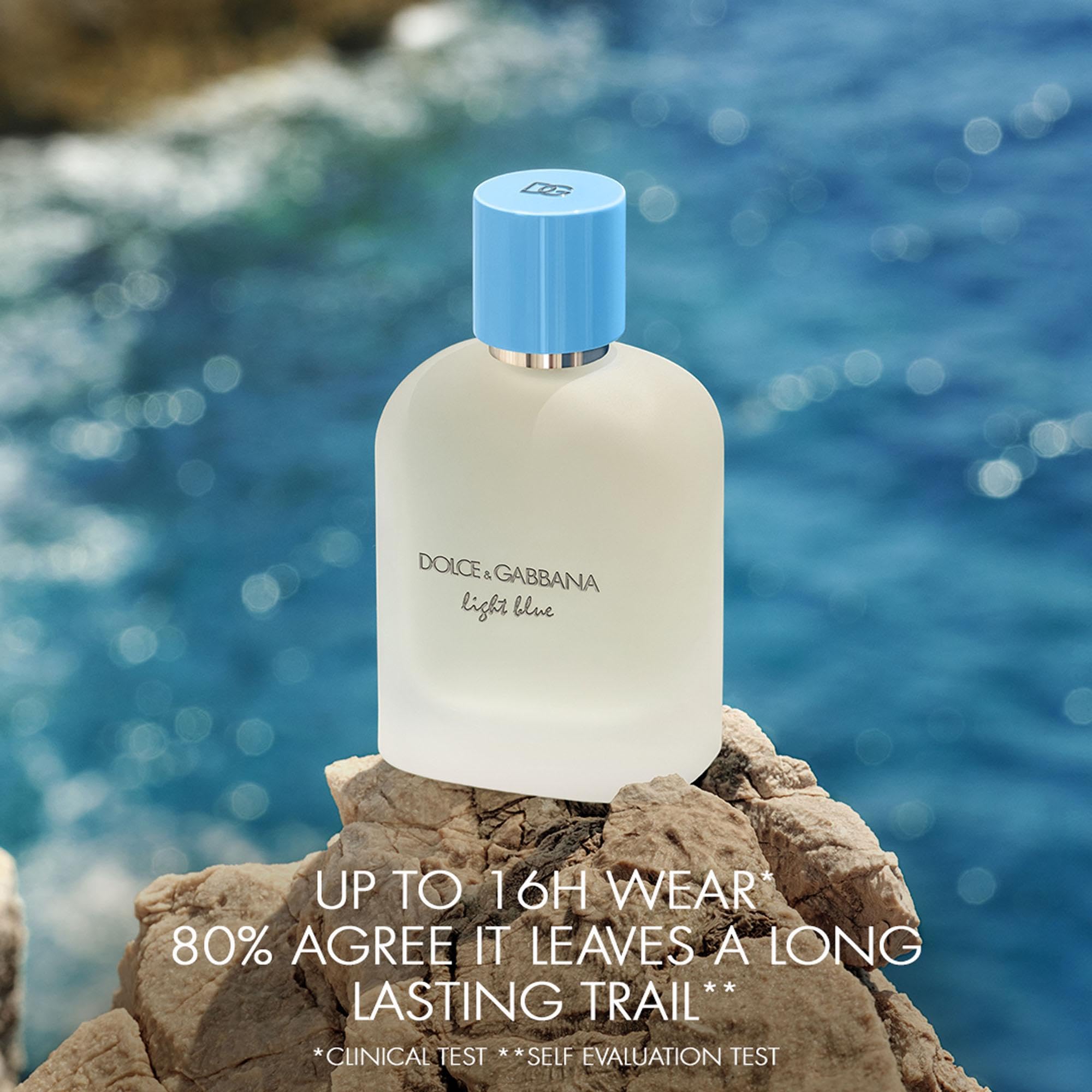 Dolce&Gabbana Light Blue packaging box signals premium travel-friendly design.