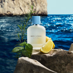 Dolce&Gabbana Light Blue travel spray cap off for quick fragrance access.