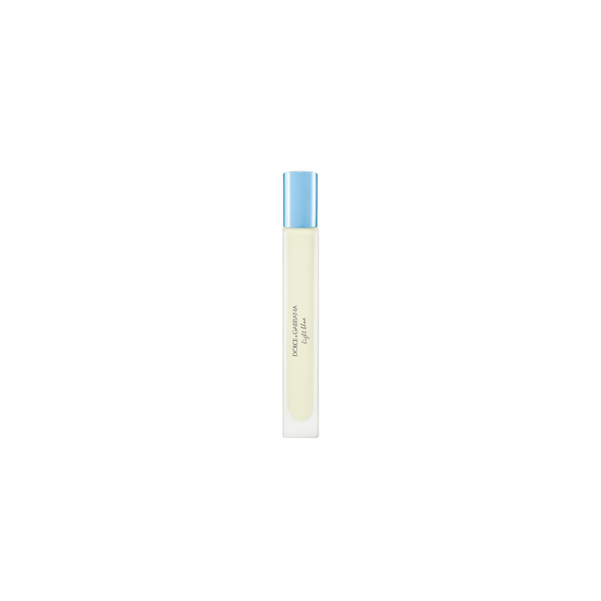 Dolce & Gabbana Light Blue travel spray bottle front for on-the-go freshness.