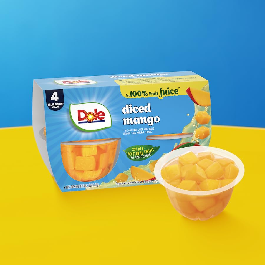 Dole mango snack portioned for easy on-the-go consumption.