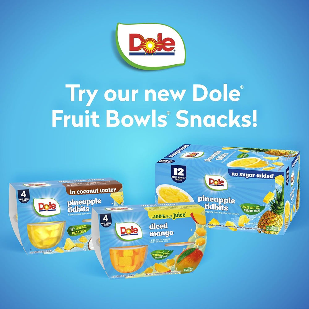 Dole Fruit Bowls snack in lunchbox—kid-friendly and tasty.