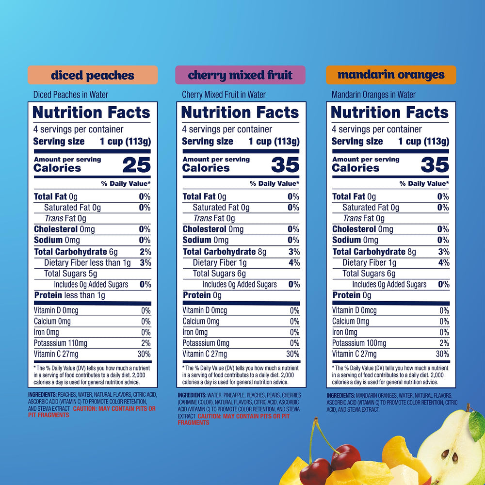 Dole Fruit Bowls mandarin oranges provide vitamin C and on-the-go freshness