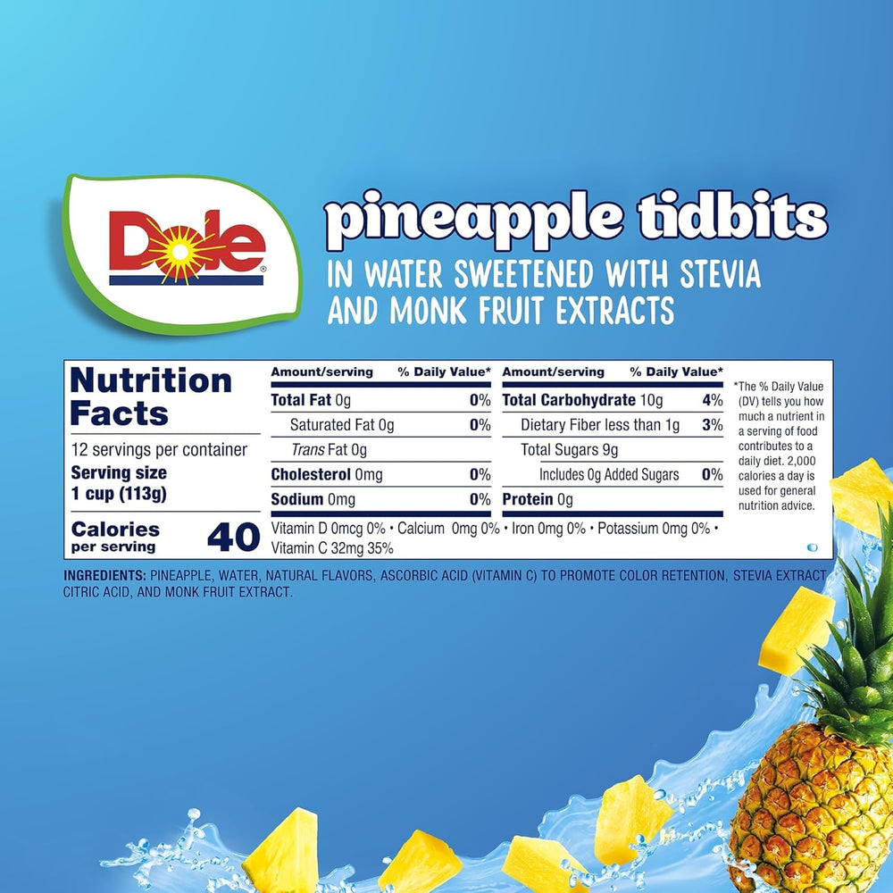 Dole Fruit Bowls Snacks 12-pack front view—perfect lunchbox snack.