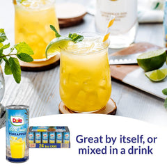 Dole pineapple juice in a blender for smoothie enhancement.