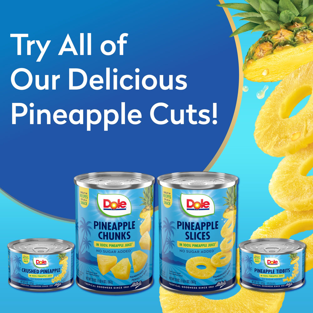 Dole Pineapple Slices Non-GMO: wholesome fruit choice with no genetically modified ingredients.