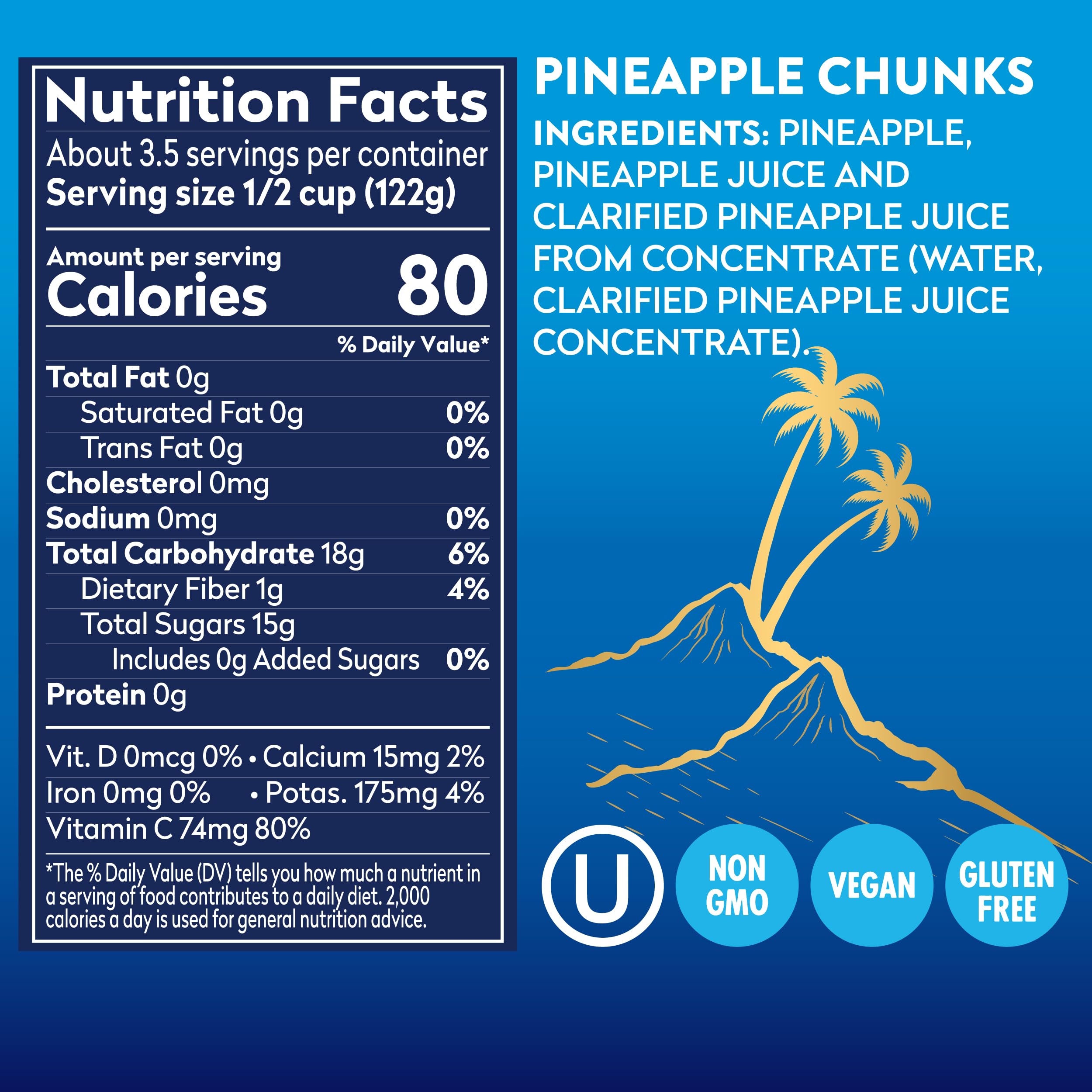 Close-up of juicy pineapple chunks in 100% juice, vibrant and tropical