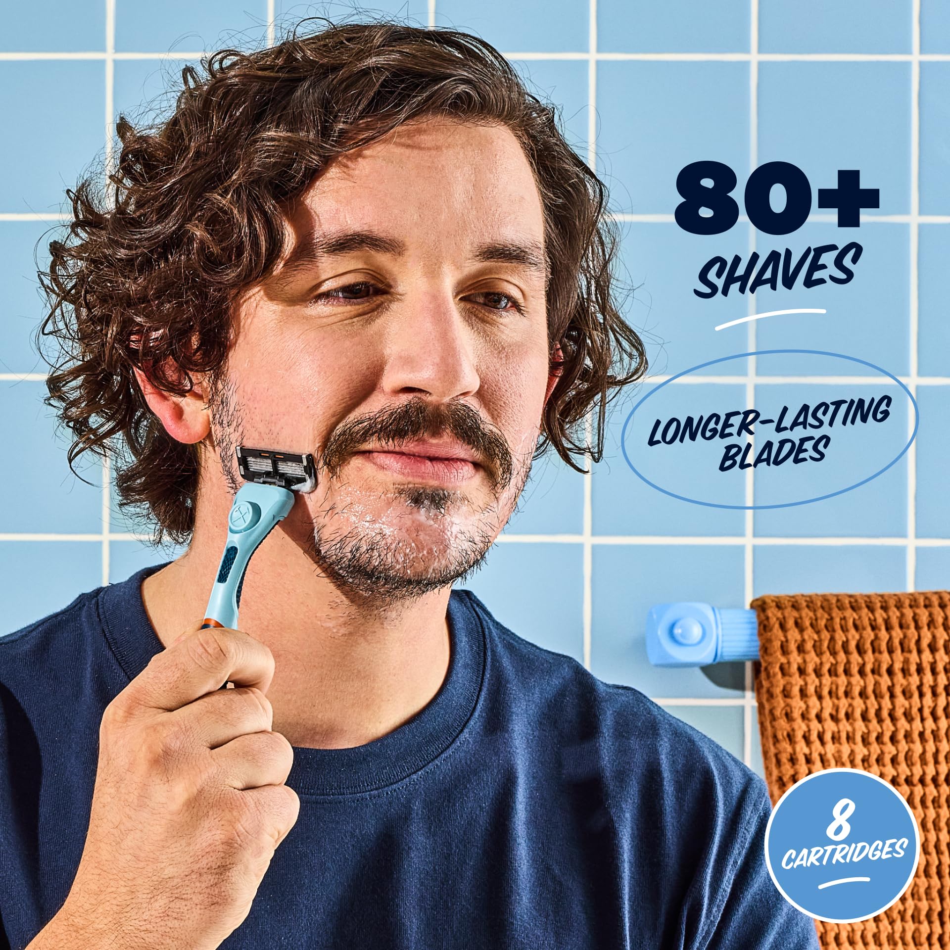 Dollar Shave Club built-in trimmer for precise detailing.