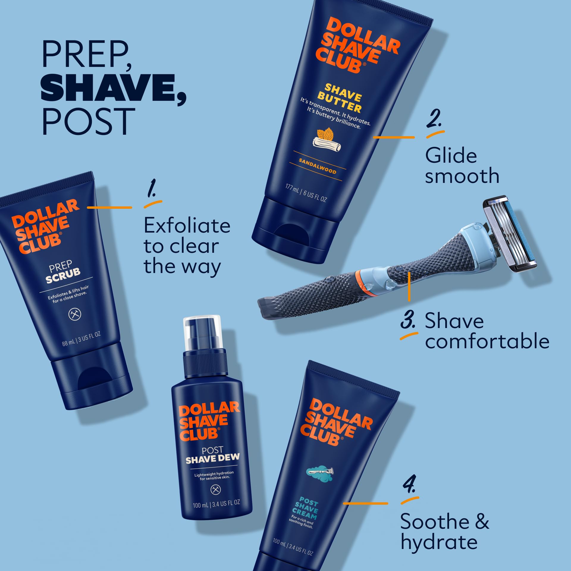 Dollar Shave Club sensitive skin-friendly formula reduces irritation