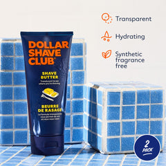 Dollar Shave Club Shave Butter on skin for smooth glide