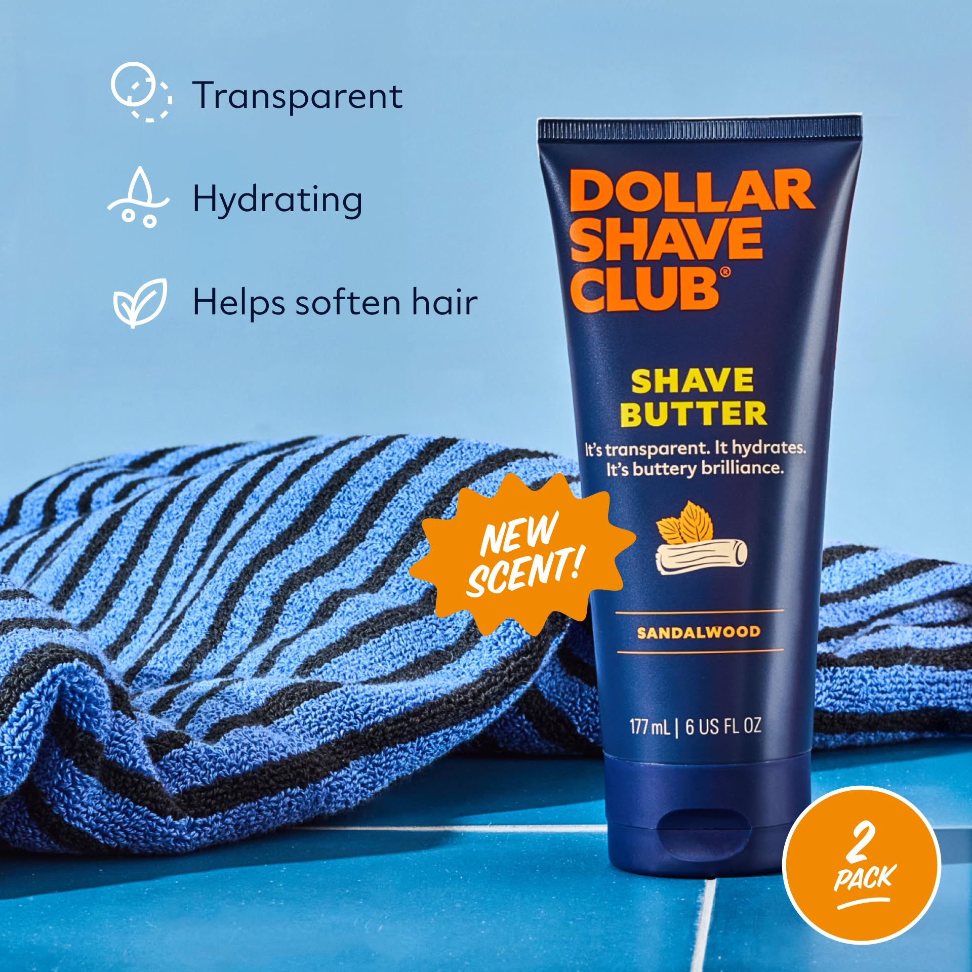 Dollar Shave Club Shave Butter application steps demonstrated for easy use