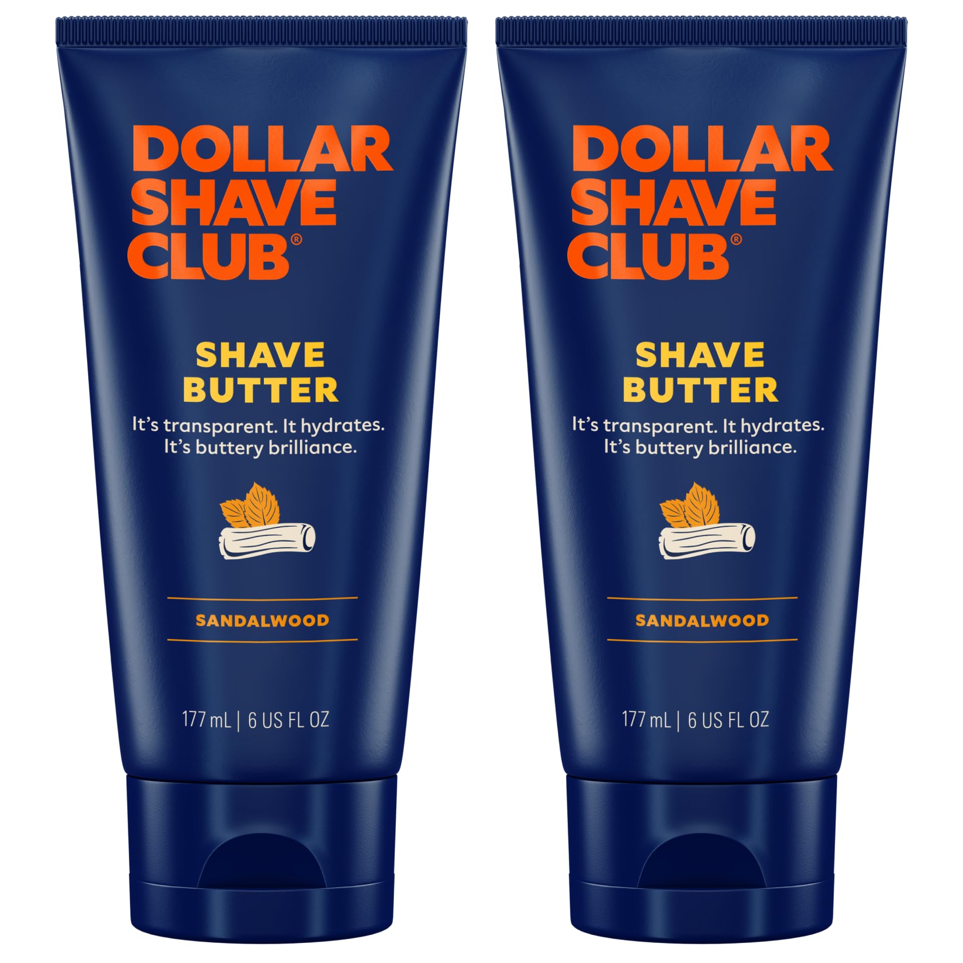 Dollar Shave Club Shave Butter Sandalwood pack 2 shown for precise shaving