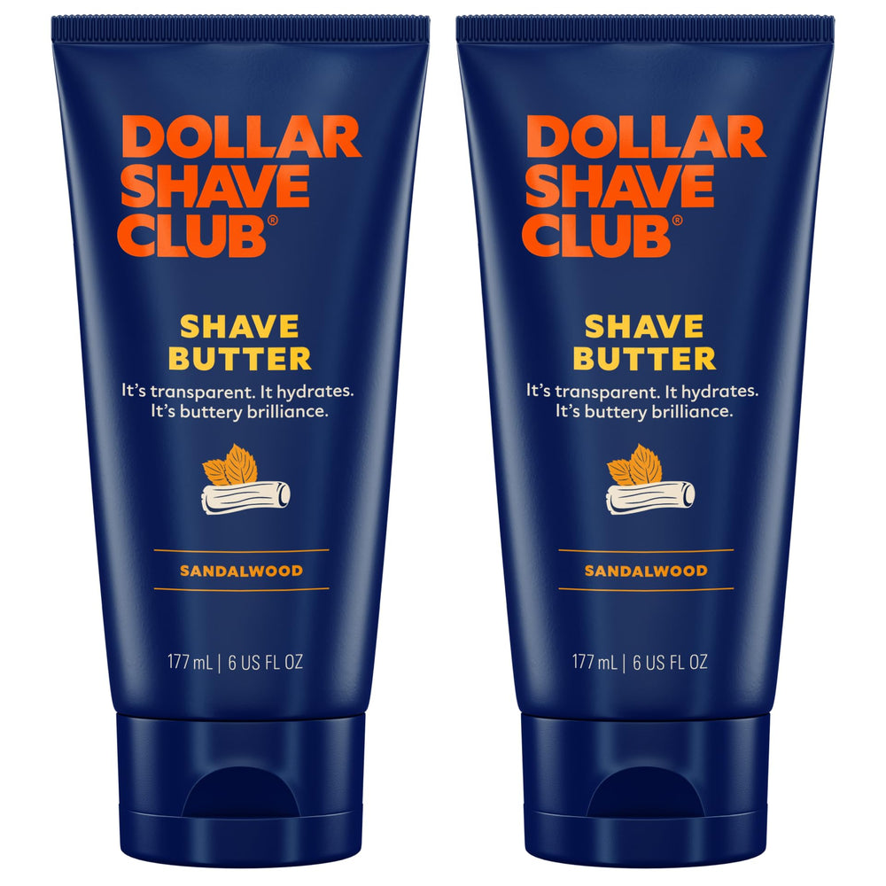 Dollar Shave Club Shave Butter Sandalwood pack 2 shown for precise shaving
