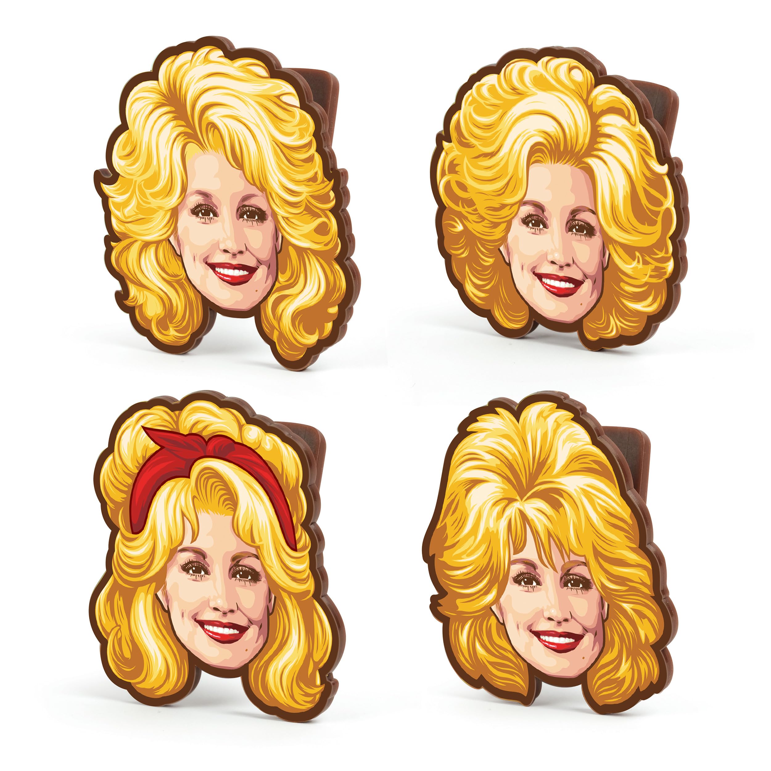 Dolly Parton bag clip bouffant design seals bags with country-glam flair