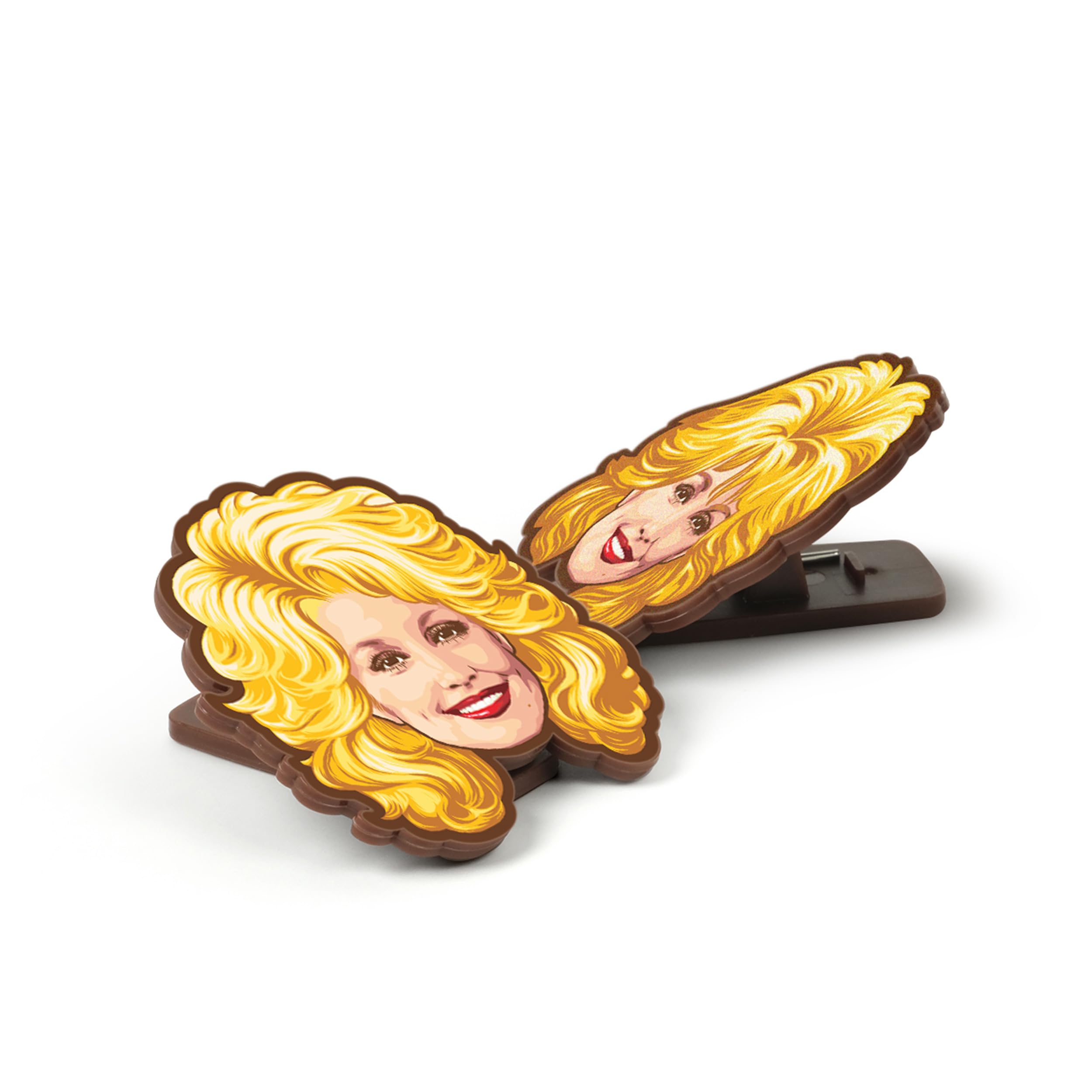 Dolly Parton bag clip pink gingham packaging adds charm