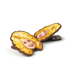 Dolly Parton bag clip pink gingham packaging adds charm