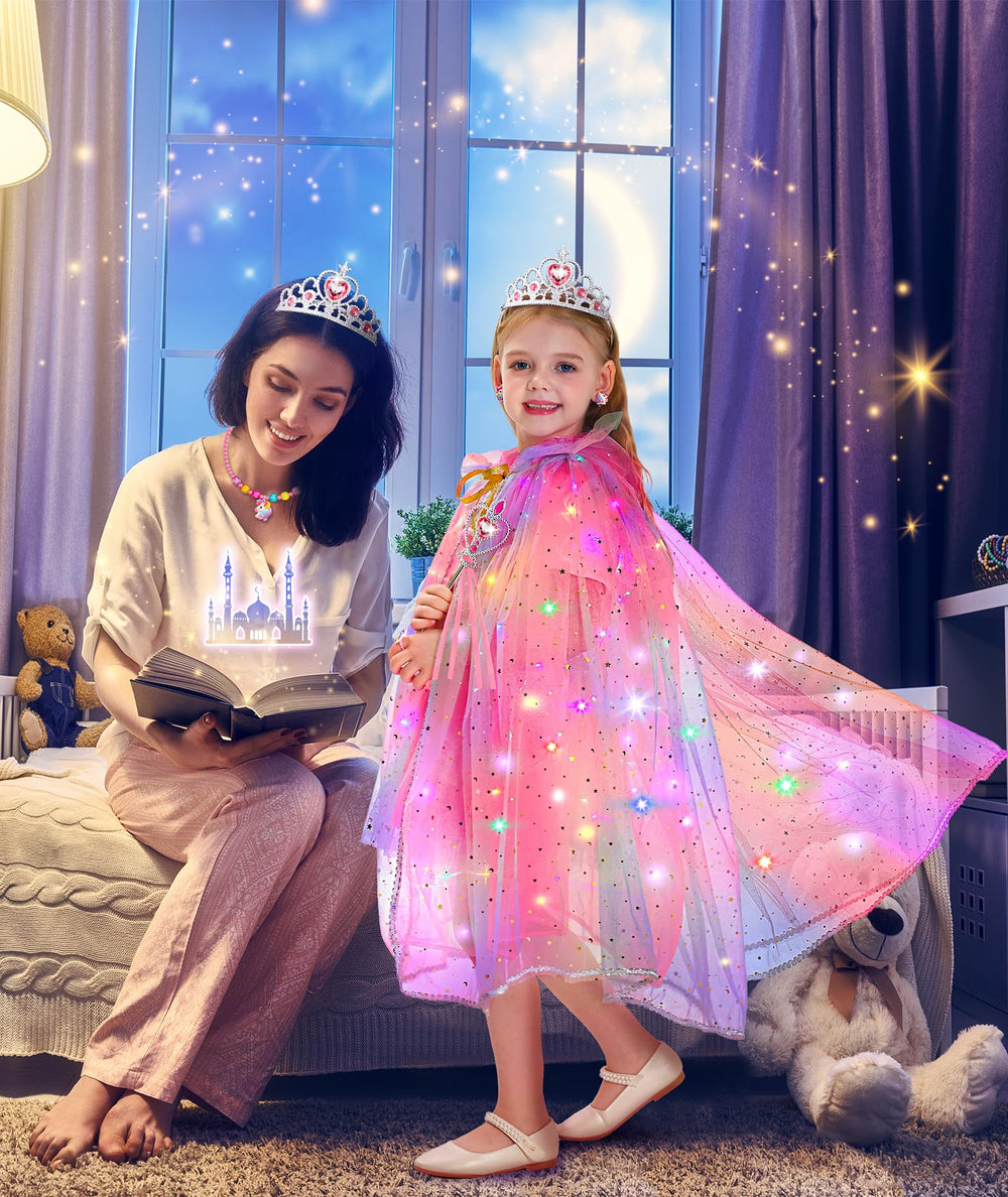 DOLNOW unicorn cape gradient tutu set with soft fabric and sparkling movement
